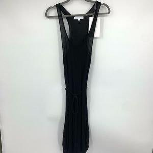 Fenn Wright Manson dress small jersey knit fitted racerback curved hem‎ slit NEW